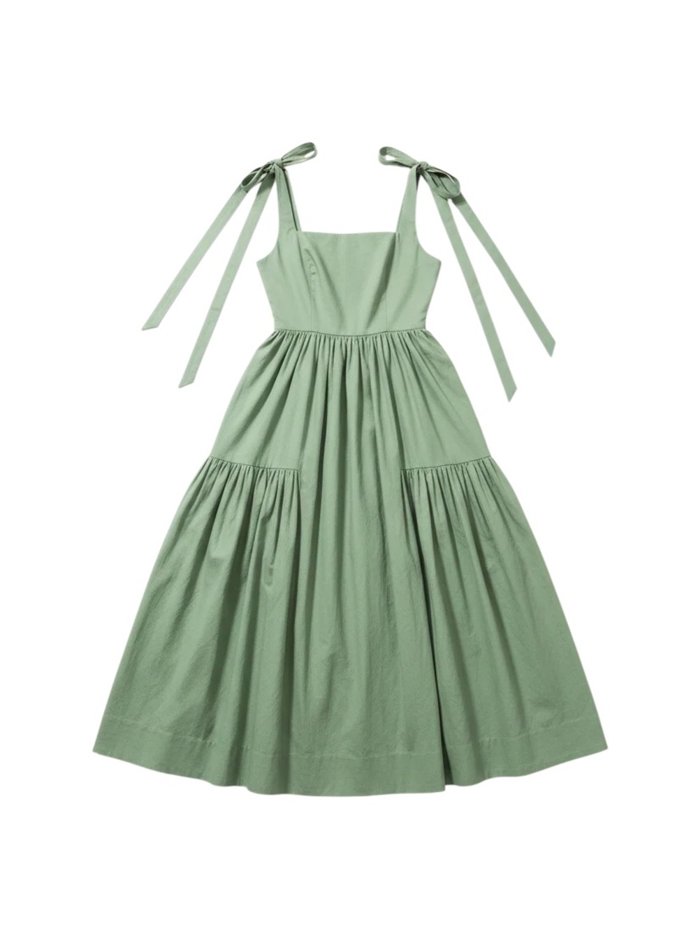 Alli Marye Viral Tie-Shoulder Maxi Dress in Juniper Green - Rare